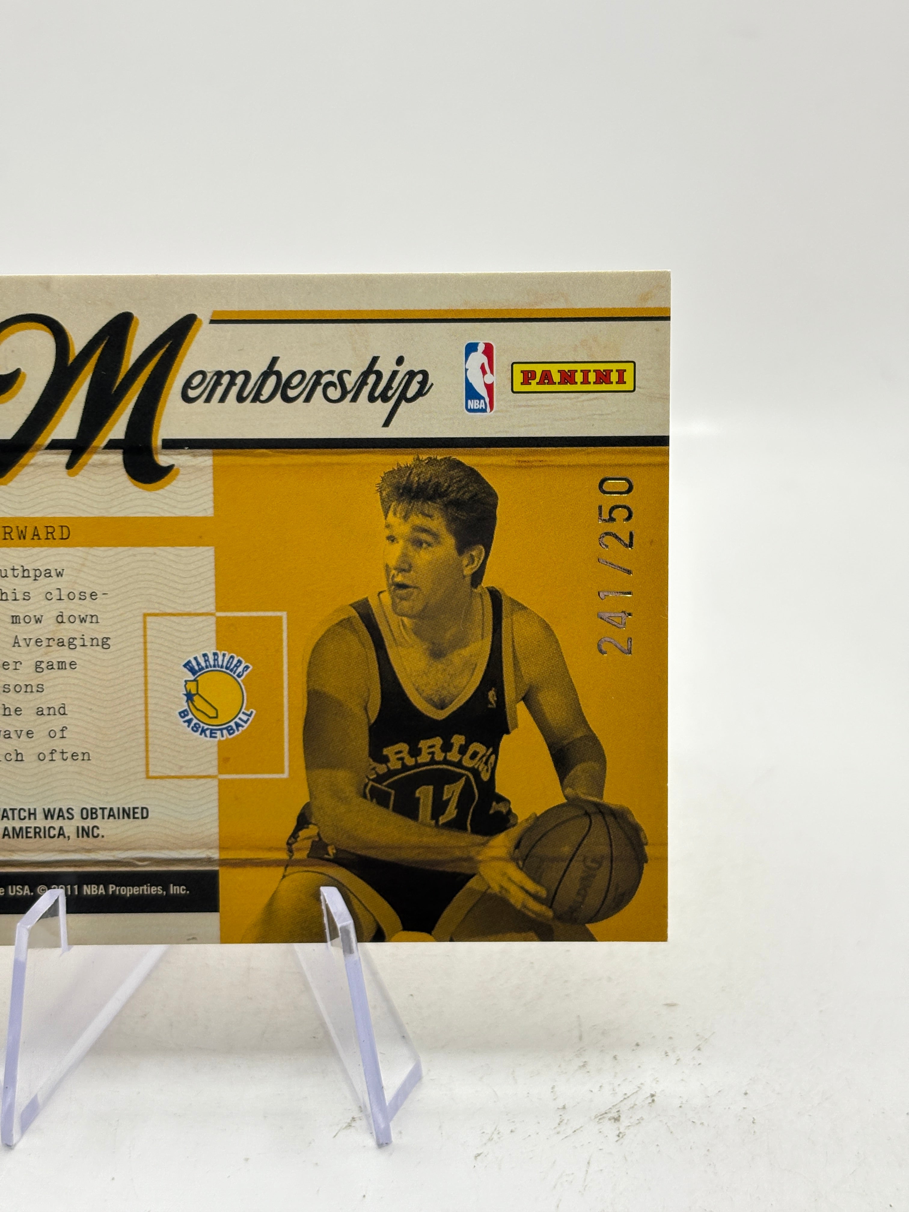 Chris Mullin 2010 Panini Classics - Membership Materials #8 /250 Warriors